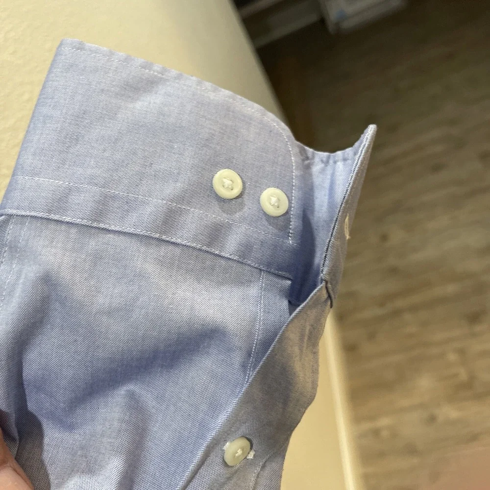 Lauren Ralph Lauren Classic Fit Non-Iron Cotton Button Down Dress Shirt 17 34/35